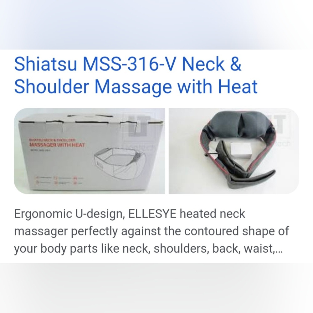 Shiatsu neck and back massager model Mss 316 ,,used great condition work perfect